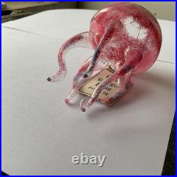 Vintage De Carlini Jellyfish Italian Christmas Ornament Rare Pink