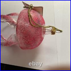 Vintage De Carlini Jellyfish Italian Christmas Ornament Rare Pink