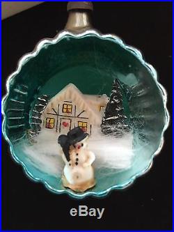 Vintage Dioramas Made In Italy 3D 12 Christmas Glass Ornaments