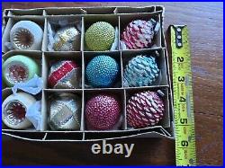 Vintage Feather Tree Glass Christmas Ornaments