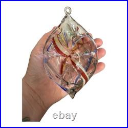 Vintage Frabel Glass Studios Hand Crafted Christmas Ornament SIGNED FS Rare OOAK