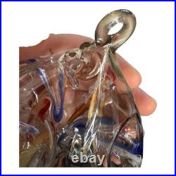 Vintage Frabel Glass Studios Hand Crafted Christmas Ornament SIGNED FS Rare OOAK