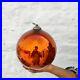 Vintage-German-Kugel-8-3-Orange-Round-Glass-Christmas-Ornament-Decorative-620-01-tx