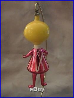 Vintage Girl Duck Mercury Blown Glass Italian Christmas Ornament Great Color
