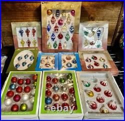 Vintage Glass Christmas Ornaments Huge Lot Holiday Time Walmart Hand Crafted