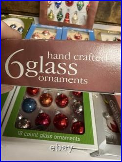 Vintage Glass Christmas Ornaments Huge Lot Holiday Time Walmart Hand Crafted