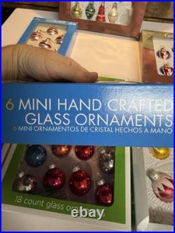 Vintage Glass Christmas Ornaments Huge Lot Holiday Time Walmart Hand Crafted