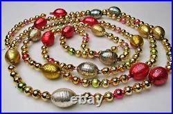 Vintage Glass Large Round Outdent Beads Christmas Ornament 105 Garland Japan Vintage Glass Large Round Outdent Beads Christmas Ornament 105 Garland Japan