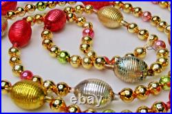 Vintage Glass Large Round Outdent Beads Christmas Ornament 105 Garland Japan Vintage Glass Large Round Outdent Beads Christmas Ornament 105 Garland Japan