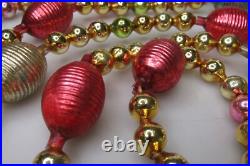 Vintage Glass Large Round Outdent Beads Christmas Ornament 105 Garland Japan Vintage Glass Large Round Outdent Beads Christmas Ornament 105 Garland Japan