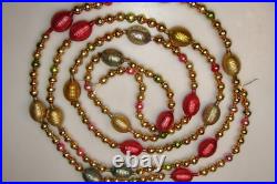 Vintage Glass Large Round Outdent Beads Christmas Ornament 105 Garland Japan Vintage Glass Large Round Outdent Beads Christmas Ornament 105 Garland Japan