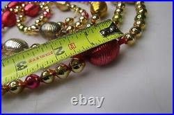 Vintage Glass Large Round Outdent Beads Christmas Ornament 105 Garland Japan Vintage Glass Large Round Outdent Beads Christmas Ornament 105 Garland Japan
