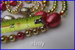Vintage Glass Large Round Outdent Beads Christmas Ornament 105 Garland Japan Vintage Glass Large Round Outdent Beads Christmas Ornament 105 Garland Japan