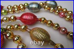 Vintage Glass Large Round Outdent Beads Christmas Ornament 105 Garland Japan Vintage Glass Large Round Outdent Beads Christmas Ornament 105 Garland Japan