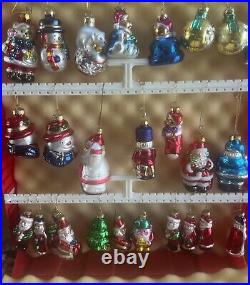 Vintage Glass Ornaments Old World Traditional Huge Lot Of 26 Wedding Xmas Gift