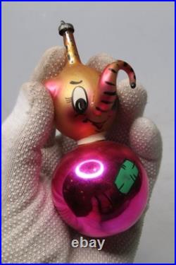 Vintage Glass Whimsical BABY ELEPHANT Christmas Ornament De Carlini Italy Vintage Glass Whimsical BABY ELEPHANT Christmas Ornament De Carlini Italy