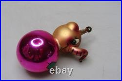 Vintage Glass Whimsical BABY ELEPHANT Christmas Ornament De Carlini Italy Vintage Glass Whimsical BABY ELEPHANT Christmas Ornament De Carlini Italy