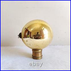 Vintage Golden Glass 6.5 German Kugel Christmas Ornament Decorative Props KU36