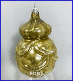 Vintage Heidt Gold Rose Glass Christmas Ornament 1930s Made in USA READ AS IS Vintage Heidt Gold Rose Glass Christmas Ornament 1930s Made in USA READ AS IS