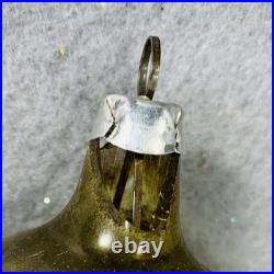 Vintage Heidt Gold Rose Glass Christmas Ornament 1930s Made in USA READ AS IS