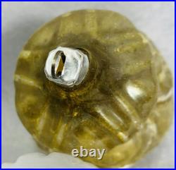 Vintage Heidt Gold Rose Glass Christmas Ornament 1930s Made in USA READ AS IS