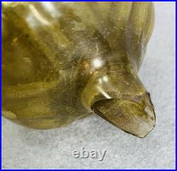 Vintage Heidt Gold Rose Glass Christmas Ornament 1930s Made in USA READ AS IS