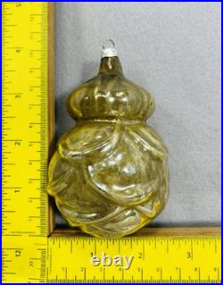 Vintage Heidt Gold Rose Glass Christmas Ornament 1930s Made in USA READ AS IS Vintage Heidt Gold Rose Glass Christmas Ornament 1930s Made in USA READ AS IS