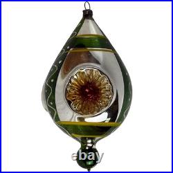 Vintage Indent Glass Christmas Ornaments Set of 9 including 3 Corning US of A