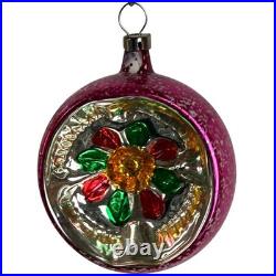 Vintage Indent Glass Christmas Ornaments Set of 9 including 3 Corning US of A