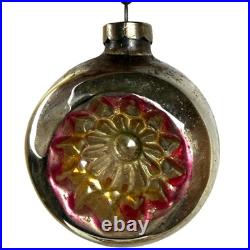 Vintage Indent Glass Christmas Ornaments Set of 9 including 3 Corning US of A