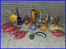 Vintage Inge's Christmas Heirlooms glass ornaments. Lot of 16. Excellent Cond