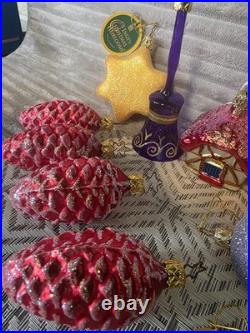 Vintage Inge's Christmas Heirlooms glass ornaments. Lot of 16. Excellent Cond