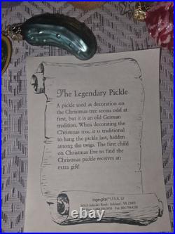 Vintage Inge's Christmas Heirlooms glass ornaments. Lot of 16. Excellent Cond