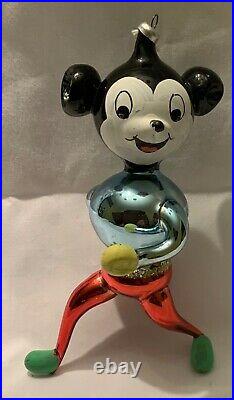 Vintage Italian Glass Christmas Ornament Unofficial'mickey' Mouse