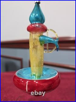 Vintage Italian Glass Old Fashioned Gas Pump Christmas OrnamentVERY RARE