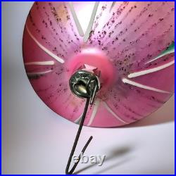 Vintage JUMBO Poland Pink Hand-Painted Glass Ornament 4.5 RARE Radko 1988 Vintage JUMBO Poland Pink Hand-Painted Glass Ornament 4.5 RARE Radko 1988