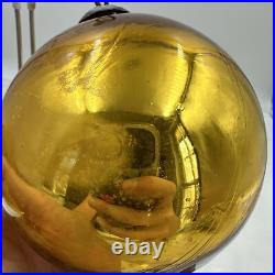 Vintage Kugel Mercury Glass Christmas Ornament Round Gold Original Germany