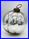 Vintage-Kugel-Silver-Melon-Shaped-Ball-Christmas-Ornament-4-5-Brass-Cap-01-tz