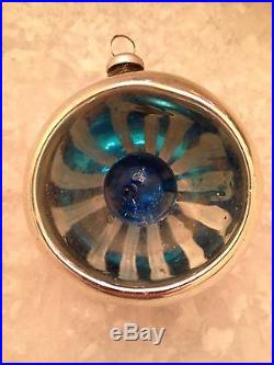 Vintage Liquid Fill Kaleidoscope Indent Mercury Glass Christmas Ornament GERMANY