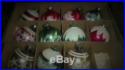 Vintage Lot 11 Christmas Ornaments Glass + Box George Franke Sons Baltimore MD