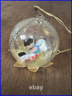 Vintage Lot 6 Clear Glass Diorama Balls Rocking Horse Christmas Ornament Germany