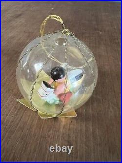 Vintage Lot 6 Clear Glass Diorama Balls Rocking Horse Christmas Ornament Germany