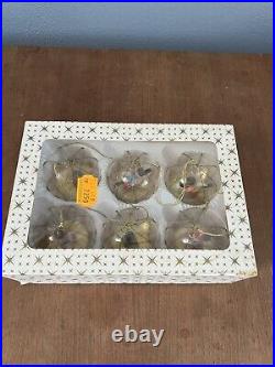 Vintage Lot 6 Clear Glass Diorama Balls Rocking Horse Christmas Ornament Germany