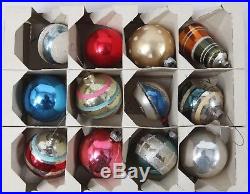 Vintage Lot (71) Mercury Glass Christmas Ornament Original Boxes Shiny Brite