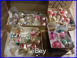 Vintage Lot Christmas Ornaments Mercury Glass Poland Germany USA Shiny Brite