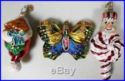 Vintage Lot of 24 Christopher Radko Glass Christmas Ornaments Some Retired
