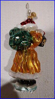 Vintage Lot of 3 Christopher Radko Glass Christmas Ornaments, 7 In Length