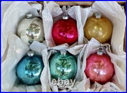 Vintage Made In USA Jumbo Shiny Brite Store Display Ornament Gold
