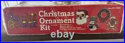 Vintage Makit & Bakit 40 Christmas Ornament Kit Stained Glass. New in Cellophane