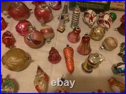 Vintage Mercury Glass Christmas Ornaments Lot